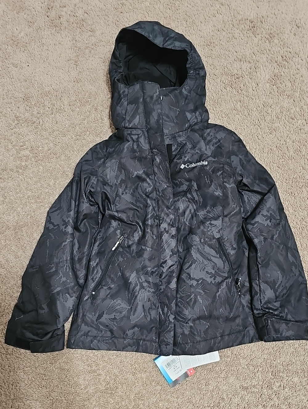 Columbia Kids Black Bugaboo II Fleece Interchange Jacket NWT Size S 7/8 Youth